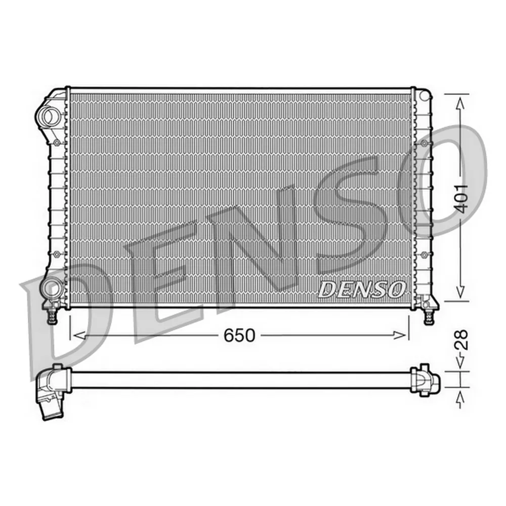Радиатор системы охлаждения fiat doblo 1.2-1.61.9d 01 DENSO DRM09061
