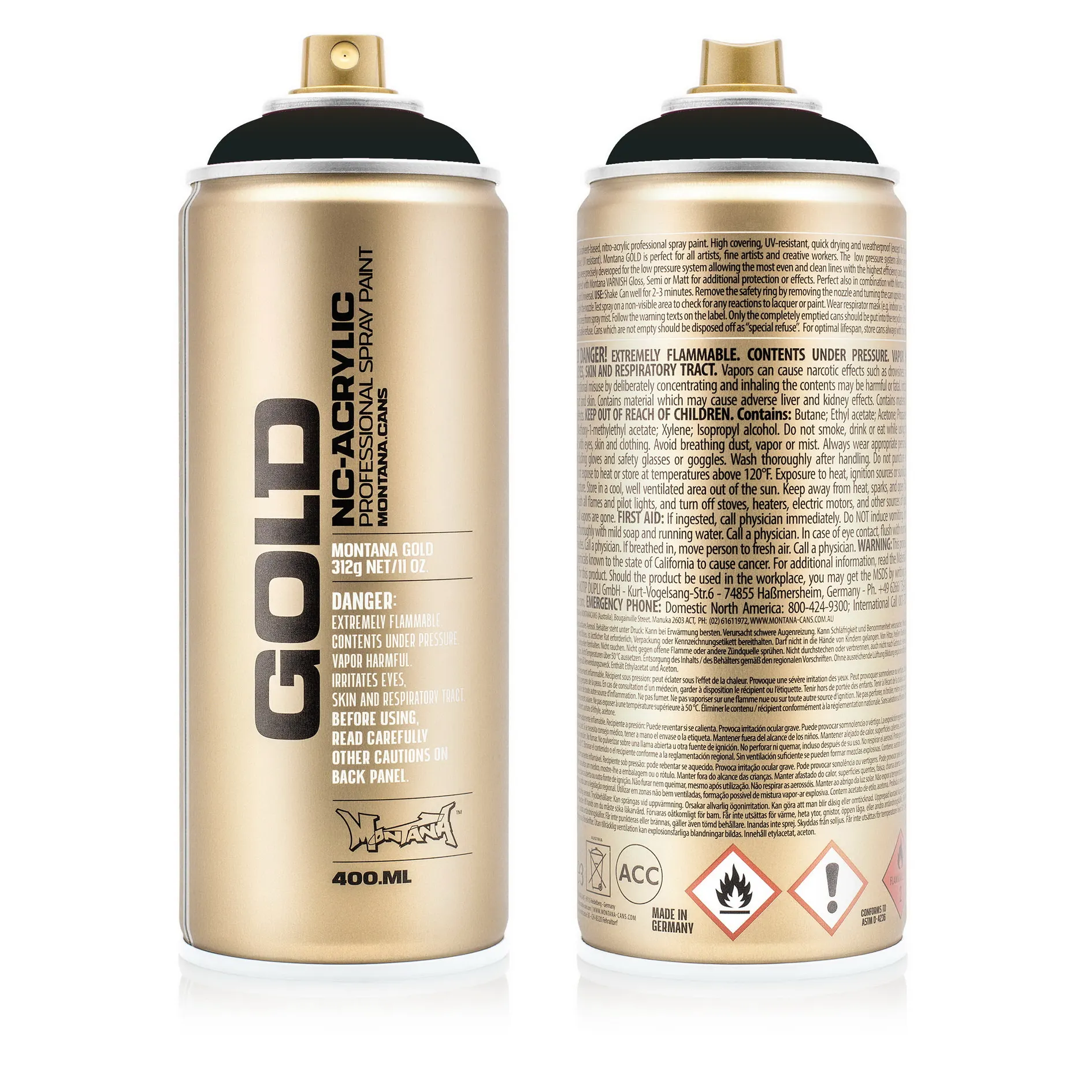Краска GOLD антрацит MONTANA CANS G8145