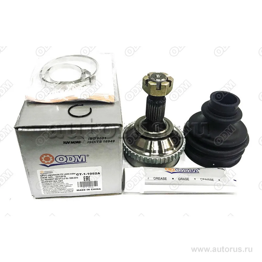 ШРУС наружный (к-кт) PEUGEOT 206 GTI 2.0 16v 1998-2010 ODM CT11052A