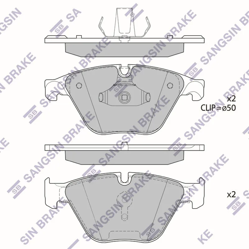 Колодки тормозные BMW 5 F10 F11 3.0 10- 7 F01-04 3.0 08- передние HI-Q SP1695