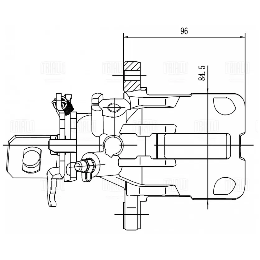 Суппорт торм. для а/м Nissan Almera N16 (00-) зад. лев. d=38мм TRIALLI CF 032196