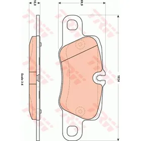 Колодки задние TRW GDB 1849