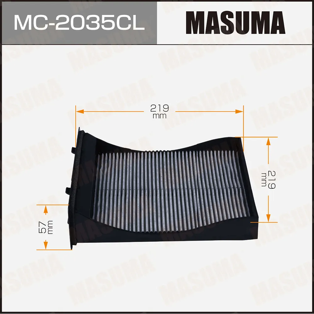 Салонный фильтр AC-903E MASUMA угольный (1/20) MASUMA MC2035CL