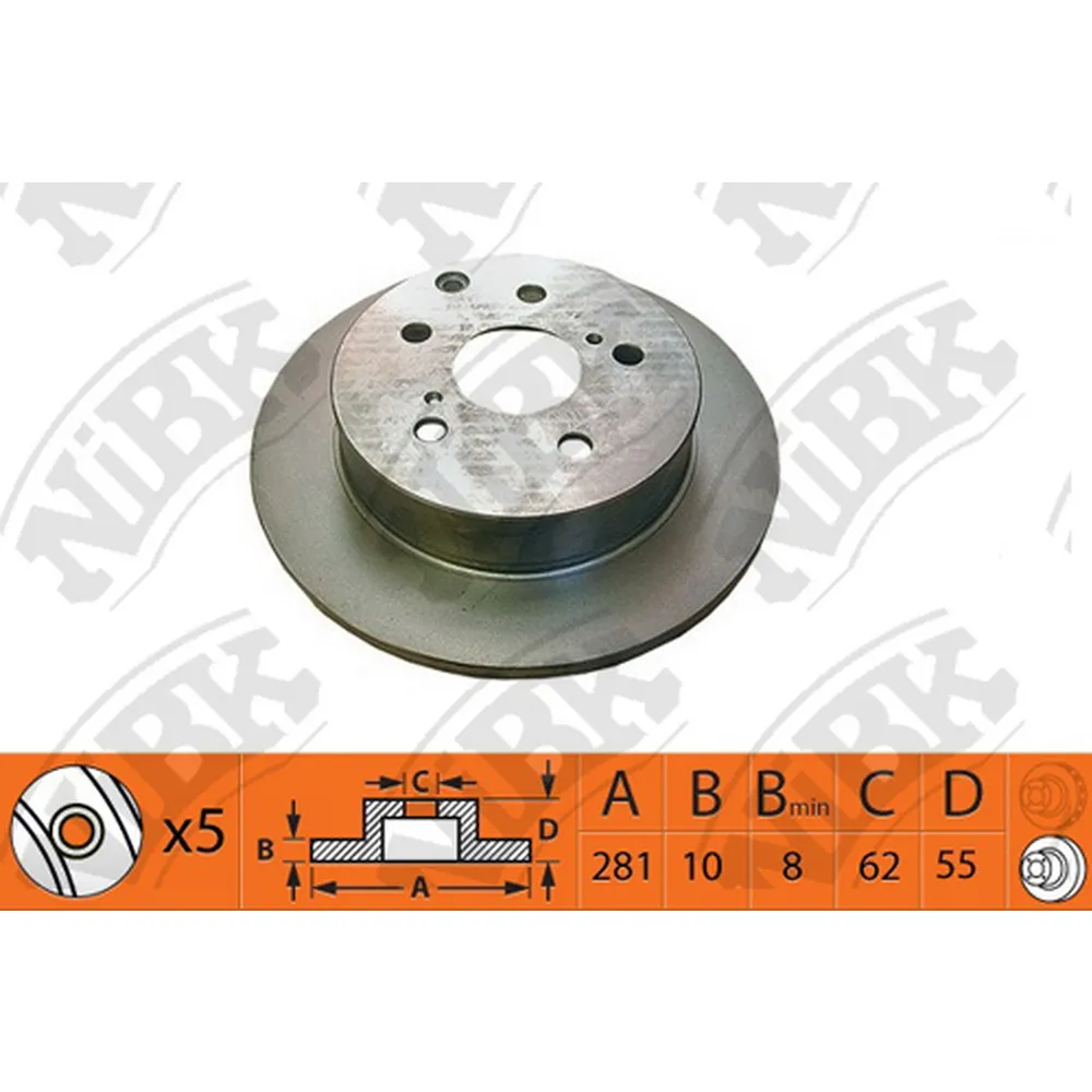 Диск тормозной задний TOYOTA RAV 4 III/IV / LEXUS HS NIBK RN1433