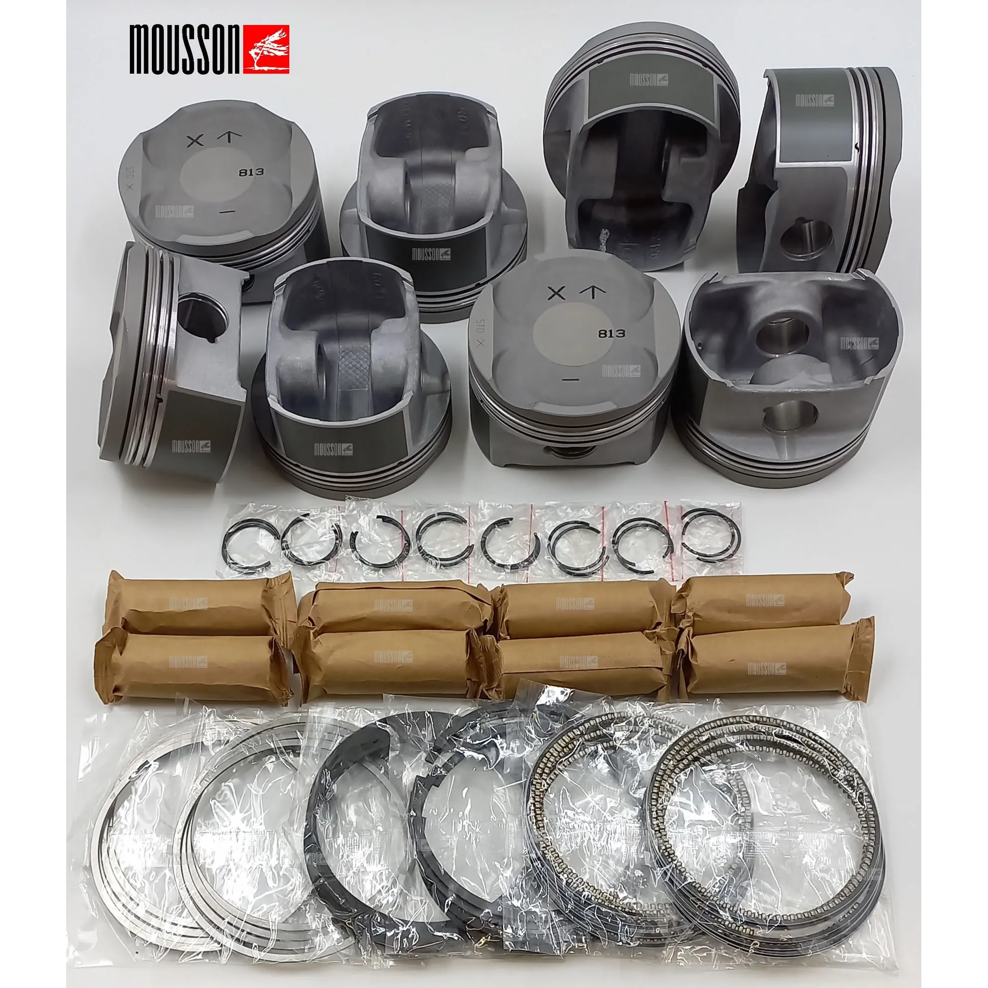 Поршень кольца комплект Porsche 4,5L M4800 на 1 цилиндр MOUSSON SPRM4800STD