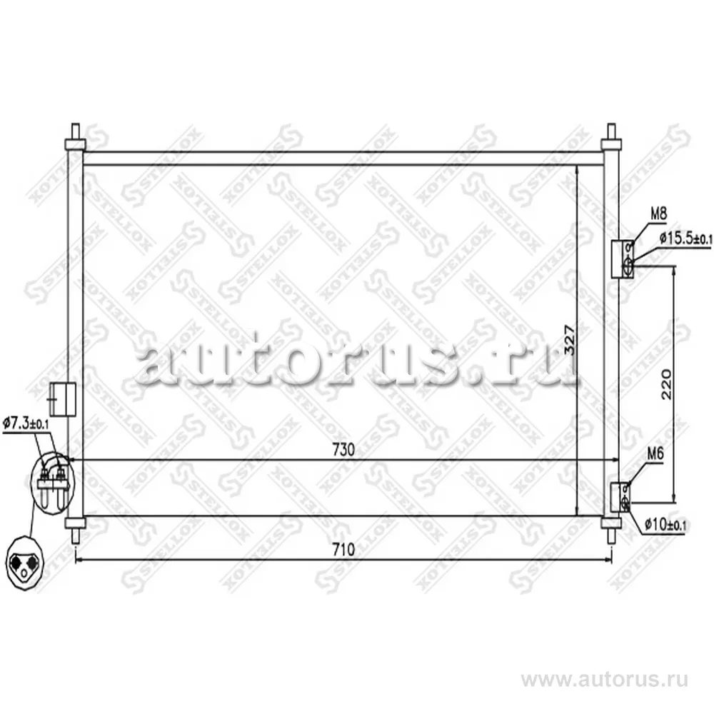Радиатор кондиционера Nissan Almera 1.8-2.0/2.2Di/dCi 00> STELLOX 10-45330-SX