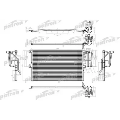Радиатор кондиционера паяный OPEL: VECTRA all 95-99 PATRON PRS1040