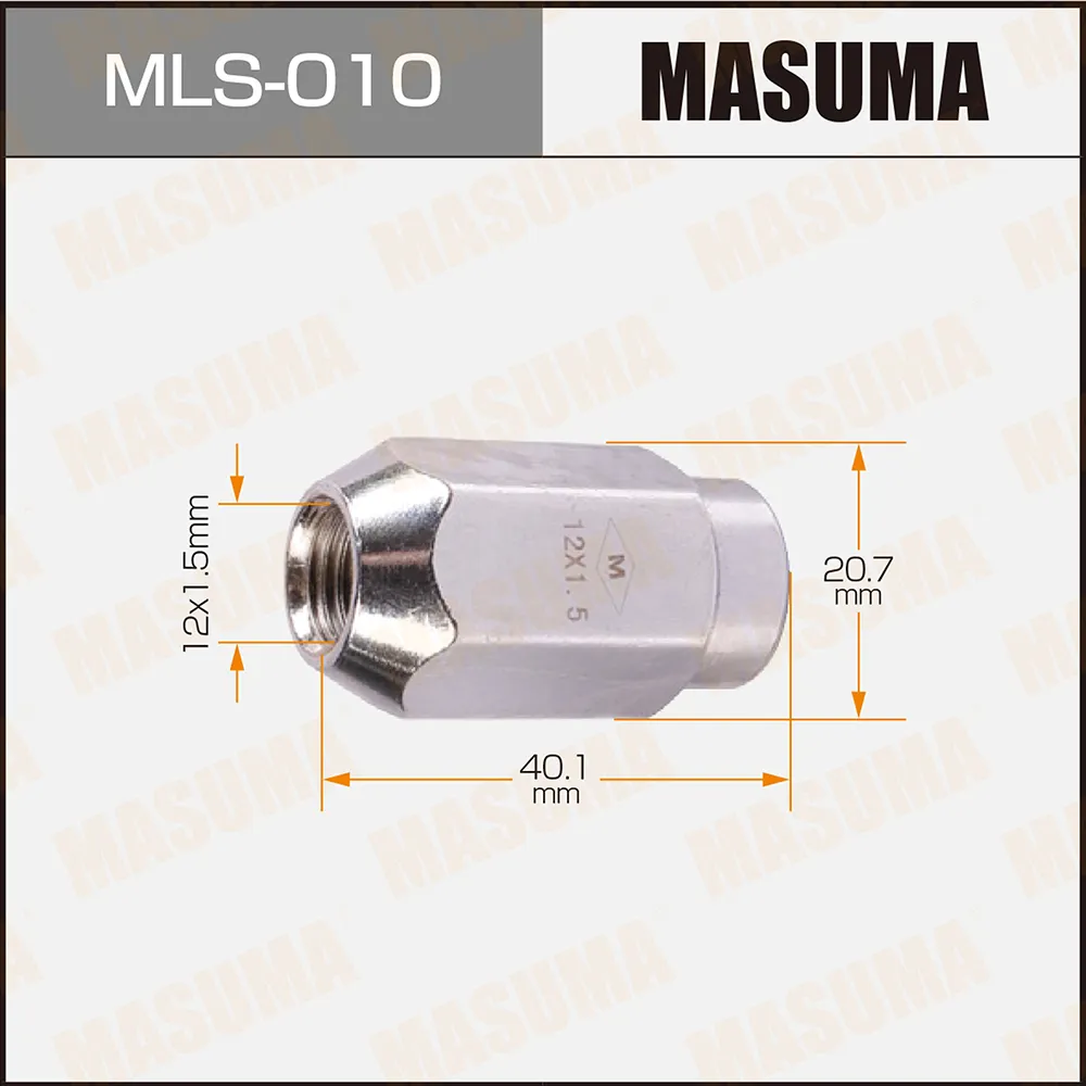Гайка колесная 12х1.5 MASUMA MLS010