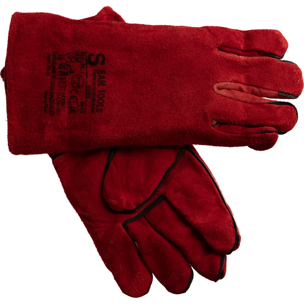 Перчатки сварочные красные (краги) р.14/3XL S SAMTOOLS SAMC-070000001