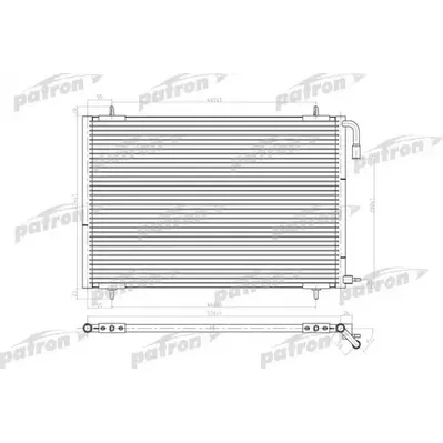 Радиатор кондиционера паяный PEUGEOT: 206 1.1/1.4/1.4 16V/1.4HDi/1.6 16V PATRON PRS3634