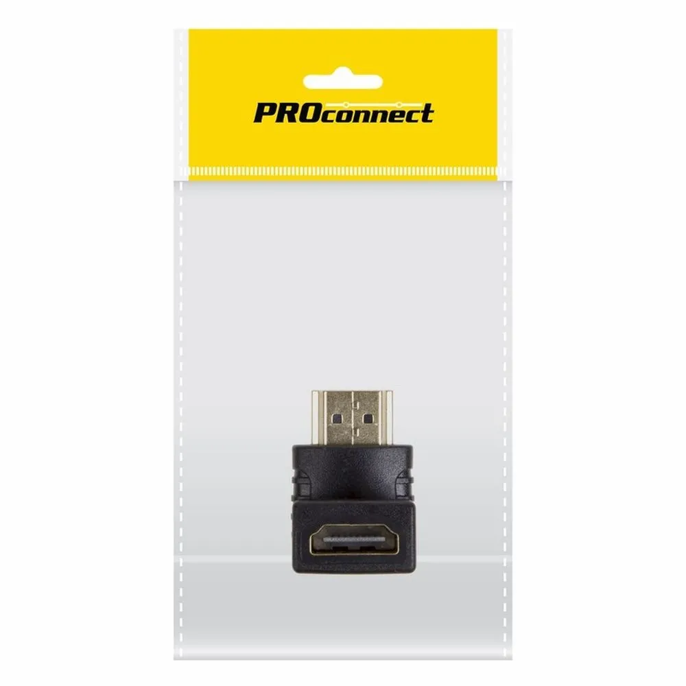 Переходник HDMI (гнездо HDMI - штекер HDMI), угловой, (1шт.) (пакет) PROconnect 17-6805-7