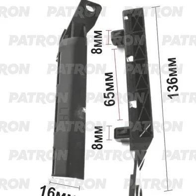 Кронштейн Кронштейн бампера переднего правый NISSAN TIIDA (C PATRON P37-3627