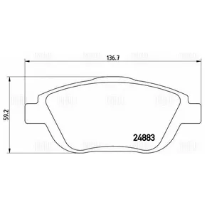 Колодки торм. для а/м Peugeot 2008 (13-)/Citroen C3 (09-)/DS3 (10-) диск. перед. TRIALLI PF 4320