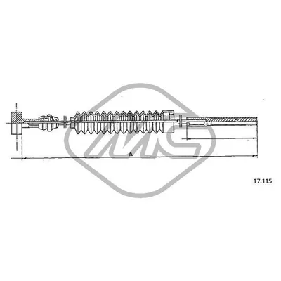 Трос ручника TOY COROLLA AE92/CE90/EE90 ALL ANT.-FRONT Metalcaucho 83389