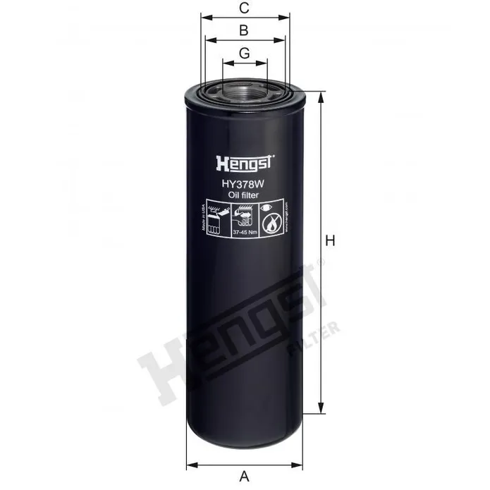 Фильтр гидравлический HENGST HY378W