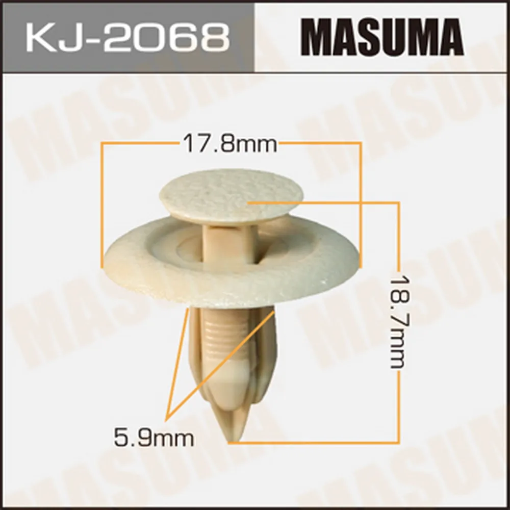Клипса универс. 2068-KJ [уп.50] MASUMA KJ-2068