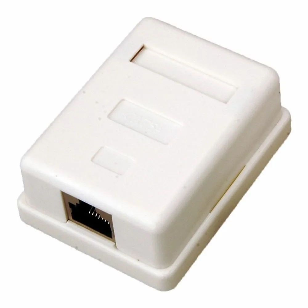 Розетка компьютерная внешняя, 1-порт RJ-45 (8P8C), FTP экранированная, категория 5e REXANT 03-0122