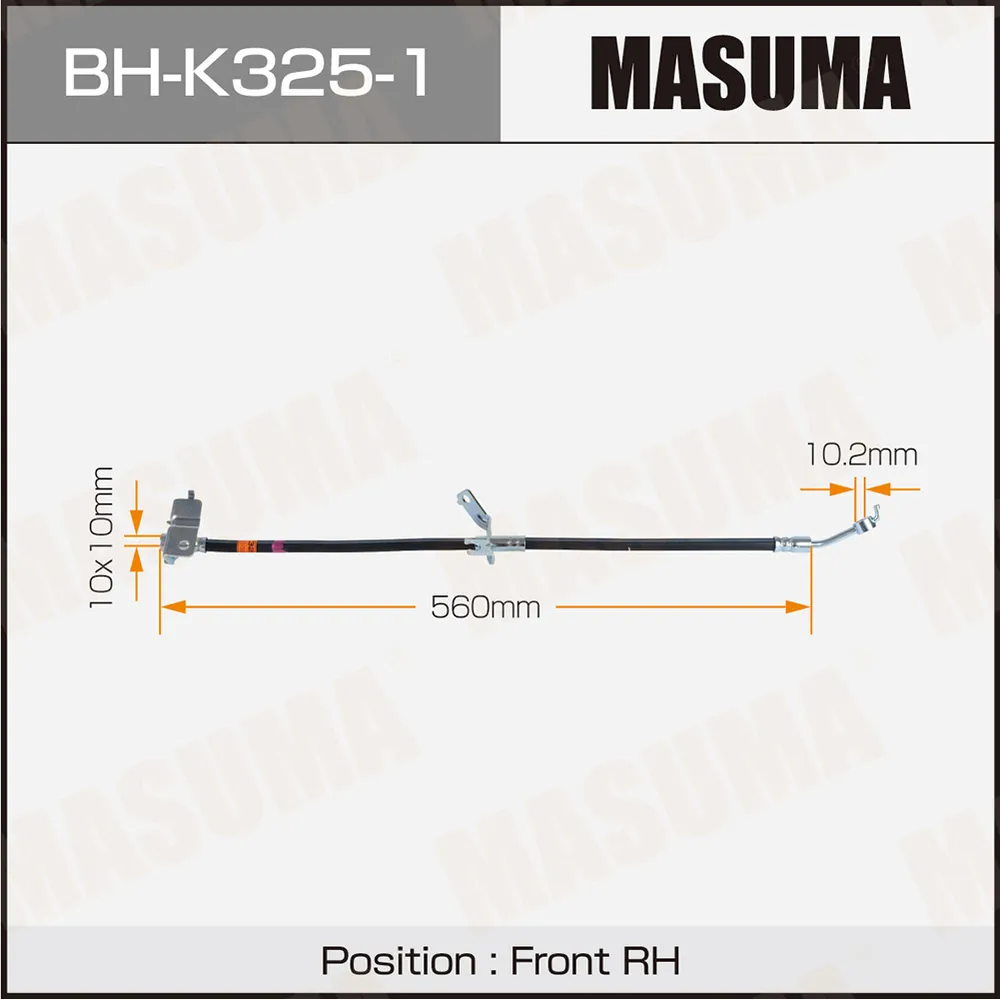 Шланг тормозной MASUMA HYUNDAI- /front/ SONATA RH MASUMA BHK3251