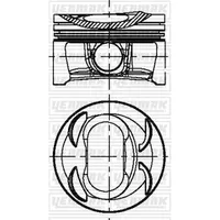 Поршень ДВС с кольцами AUDI. SKODA. VW 1.4TSI FSI 16V BMY BLG CAVD 76.5 1.2x1.2x2 std 07 YENMAK 3104297000