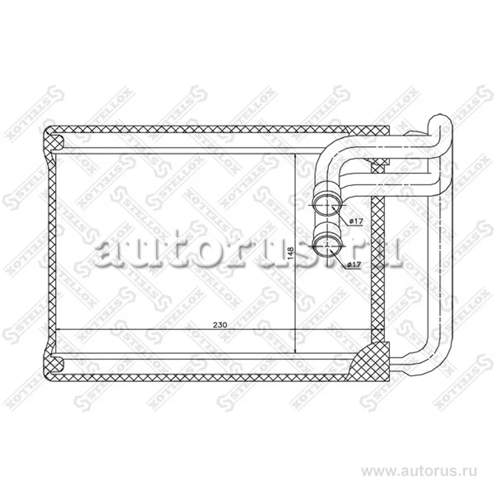 Радиатор печки Hyundai Sonata 2.0/2.4/3.3 04> STELLOX 1035130_SX