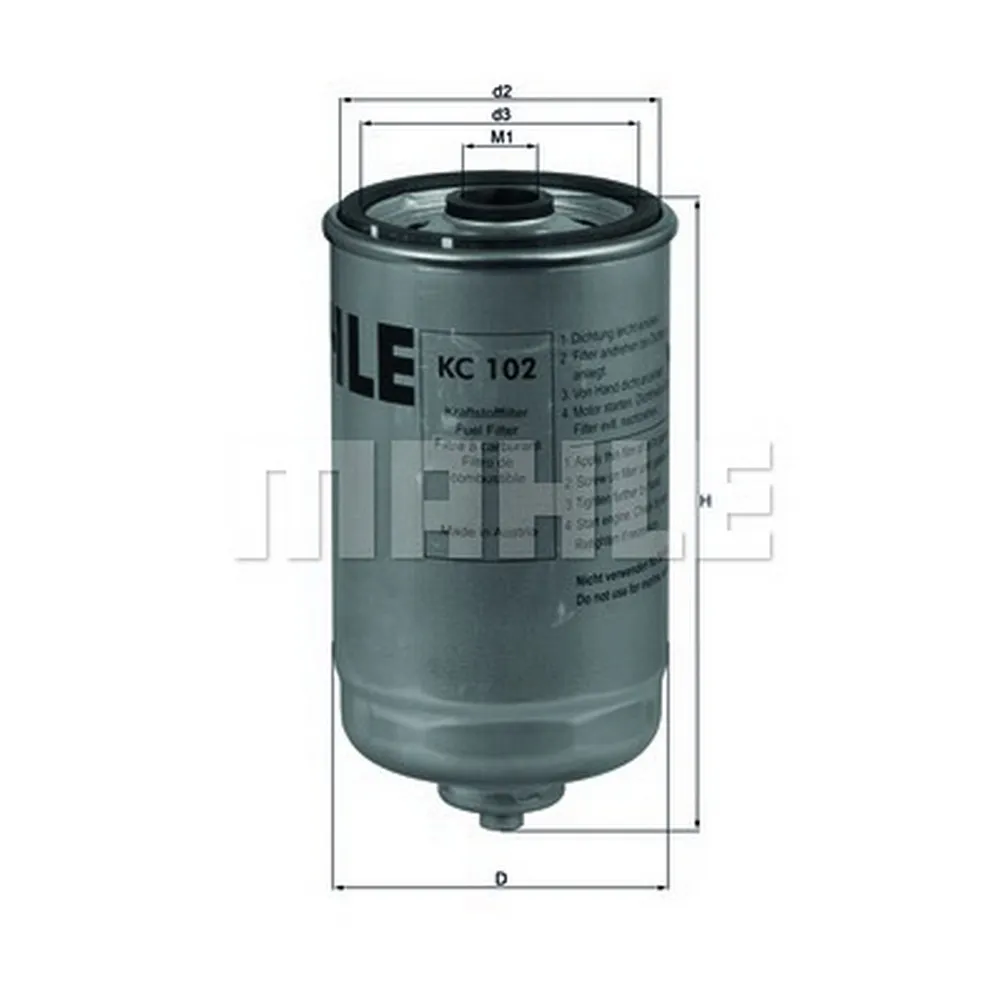 Фильтр топливный KNECHT/MAHLE KC102