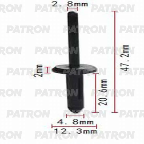 Клипса пластмассовая Audi, GM, Volkswagen применяемость: заклёпка пласт PATRON P370097