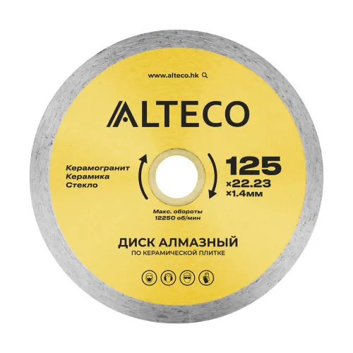 Диск алмазный по керамической плитке ALTECO 125x22.23x1.4 мм ALTECO 66525