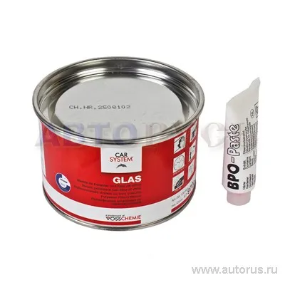Шпатлевка со стекловолокном Glas 1кг CarSystem 130854