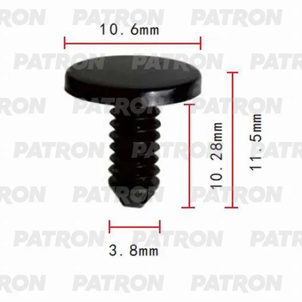 Клипса пластмассовая Chevrolet, Chrysler, Daewoo, Ford, GM, Opel примен PATRON P370125