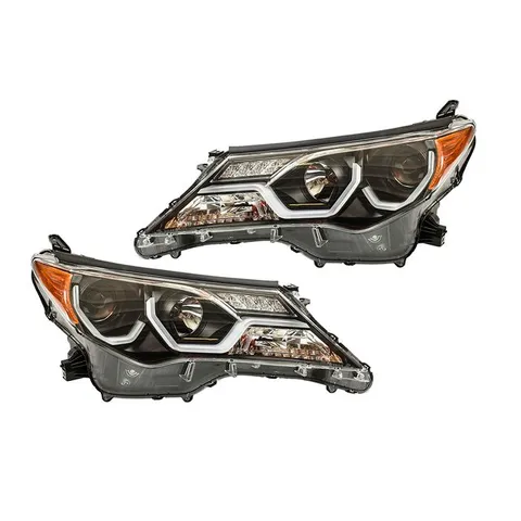 Фара левая+правая тюнинг, комплект с неоновыми ДХО RAV4 2013- Eagle eyes TY1222B1WPA