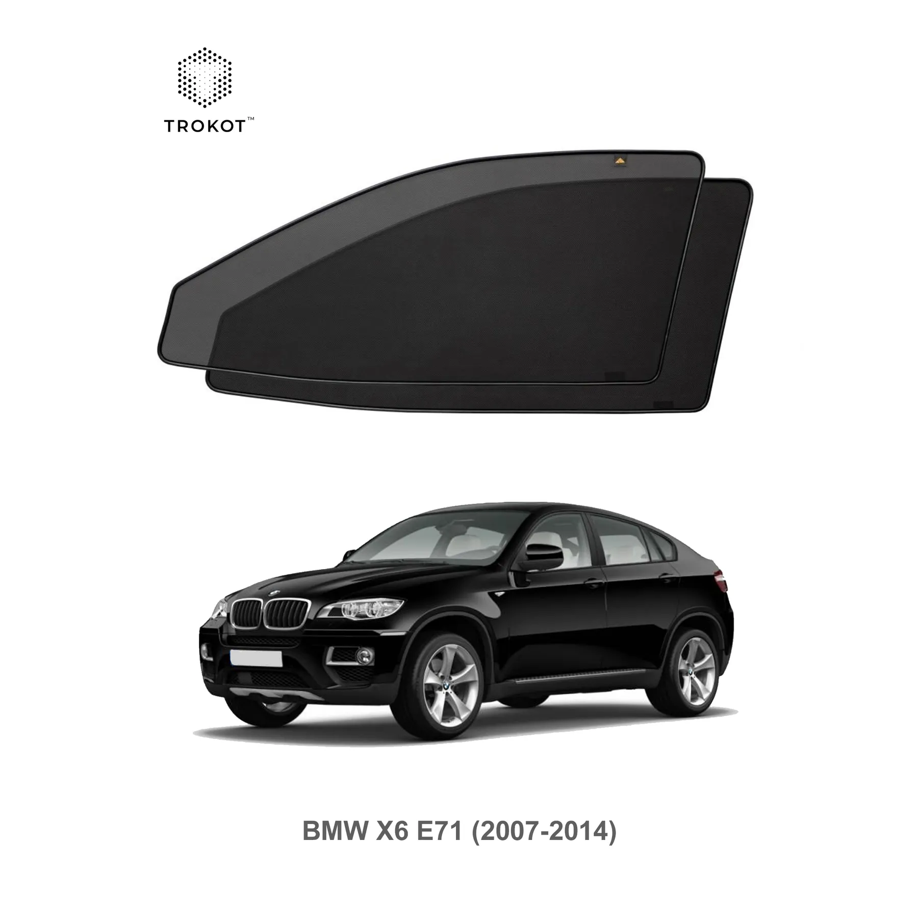 Комплект шторок на передние двери BMW X6 (1) (E71) (2007-2014)