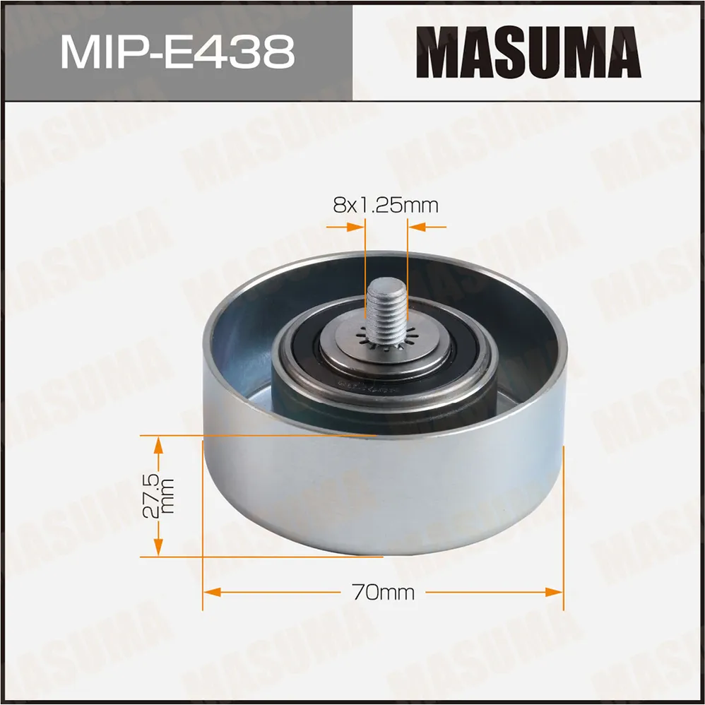 Ролик обводной ремня привода навесного оборудования MASUMA MIP-E438