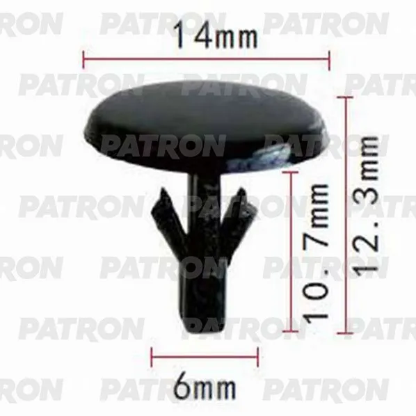 Клипса пластмассовая Mazda применяемость: уплотнитель PATRON P37-1084