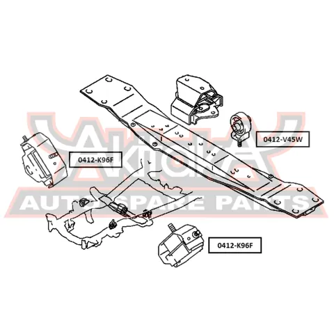 Подушка двигателя ASVA 0412-V45W
