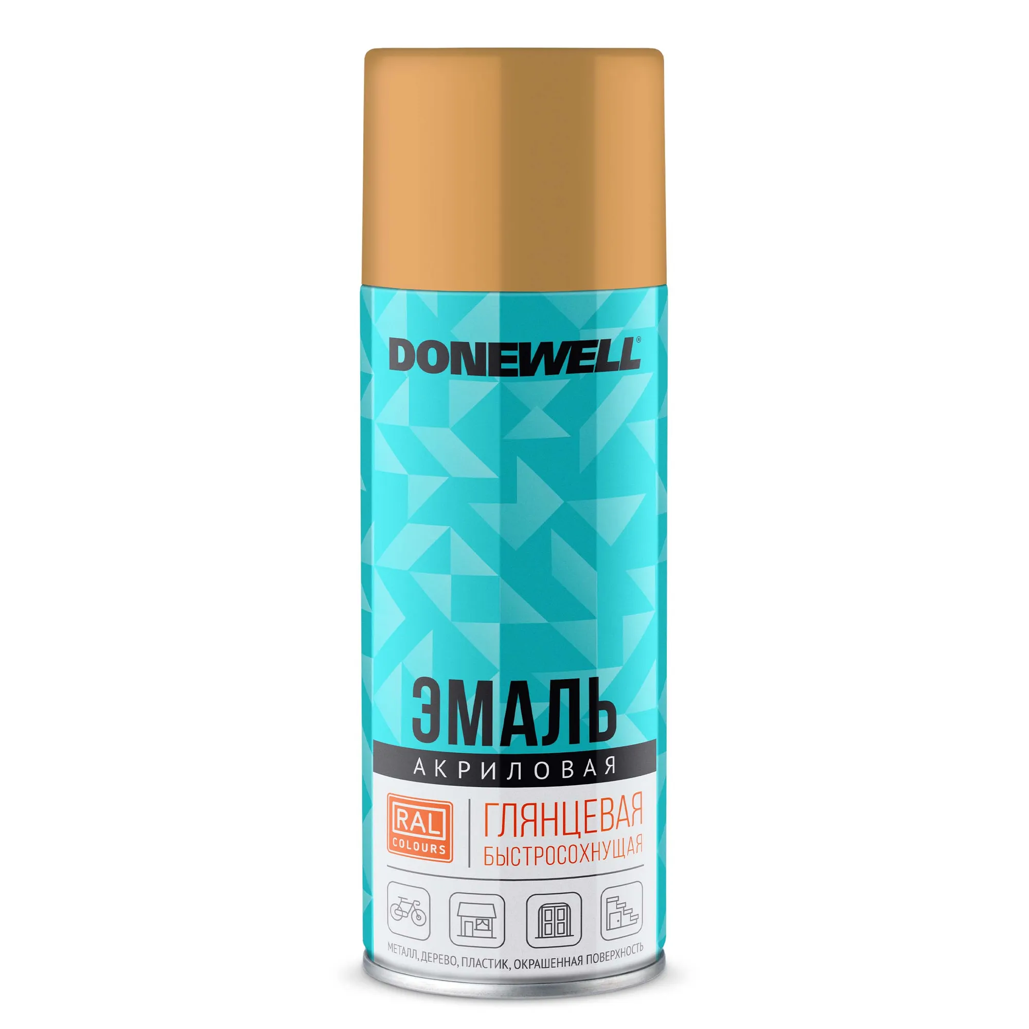 Эмаль универсальная акриловая Бежевая глянцевая RAL 1001 520 мл DONEWELL DW-A1001