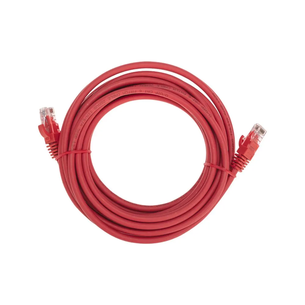 Патч-корд U/UTP CAT 6, RJ45-RJ45, 26AWG, LSZH, красный, 5м REXANT 02-0293-5