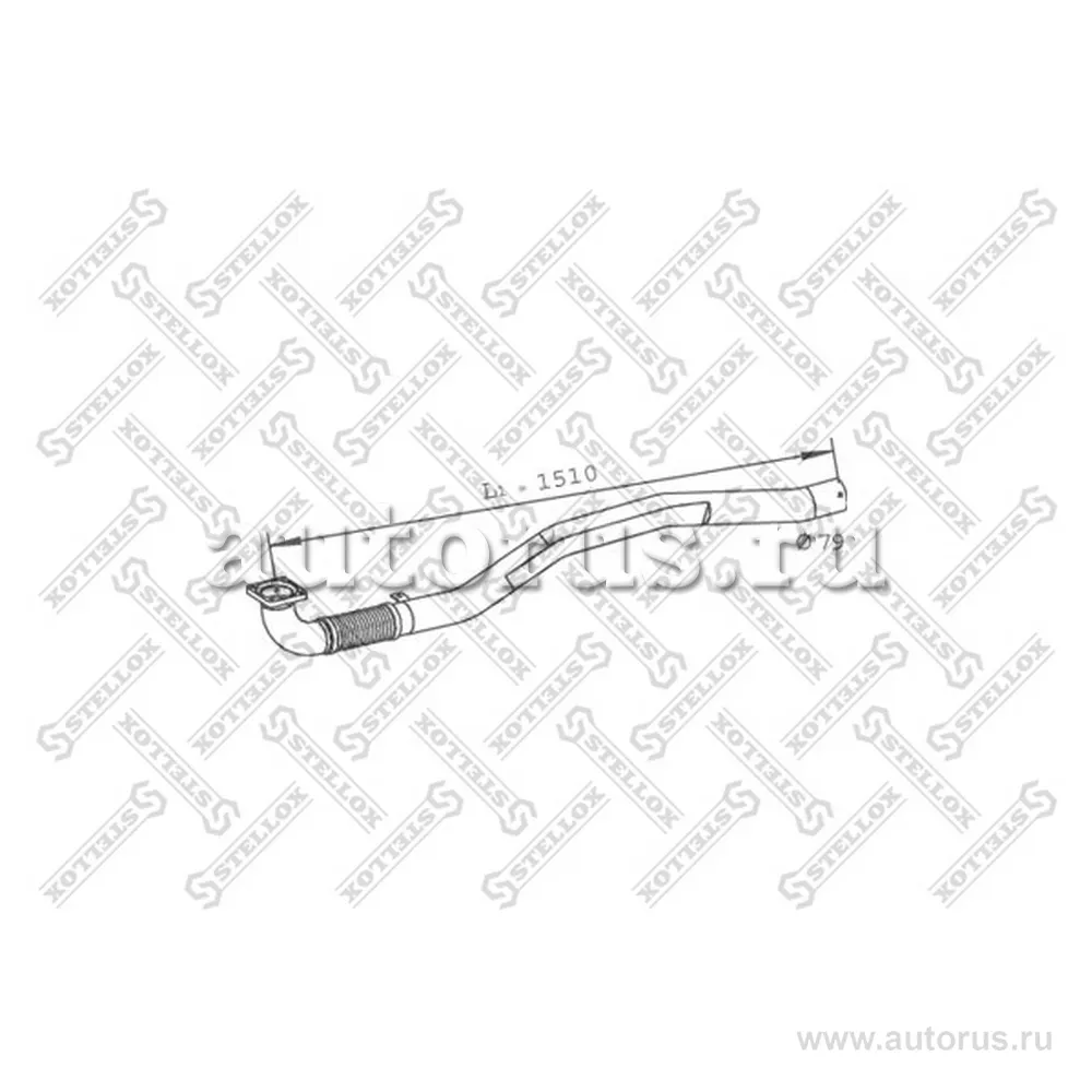 Труба глушителя с гофрой L 1510 5-изг. IVECO EuroCargo STELLOX 82-03710-SX