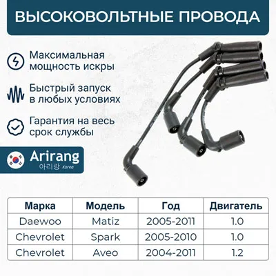 Провода высоковольтные ARIRANG SPB109-1