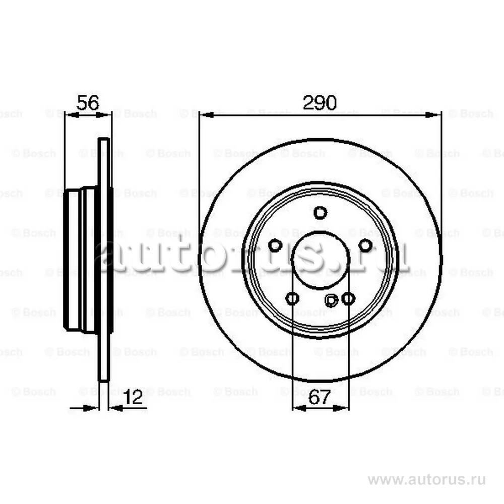 Диск тормозной задний BOSCH 0 986 478 899