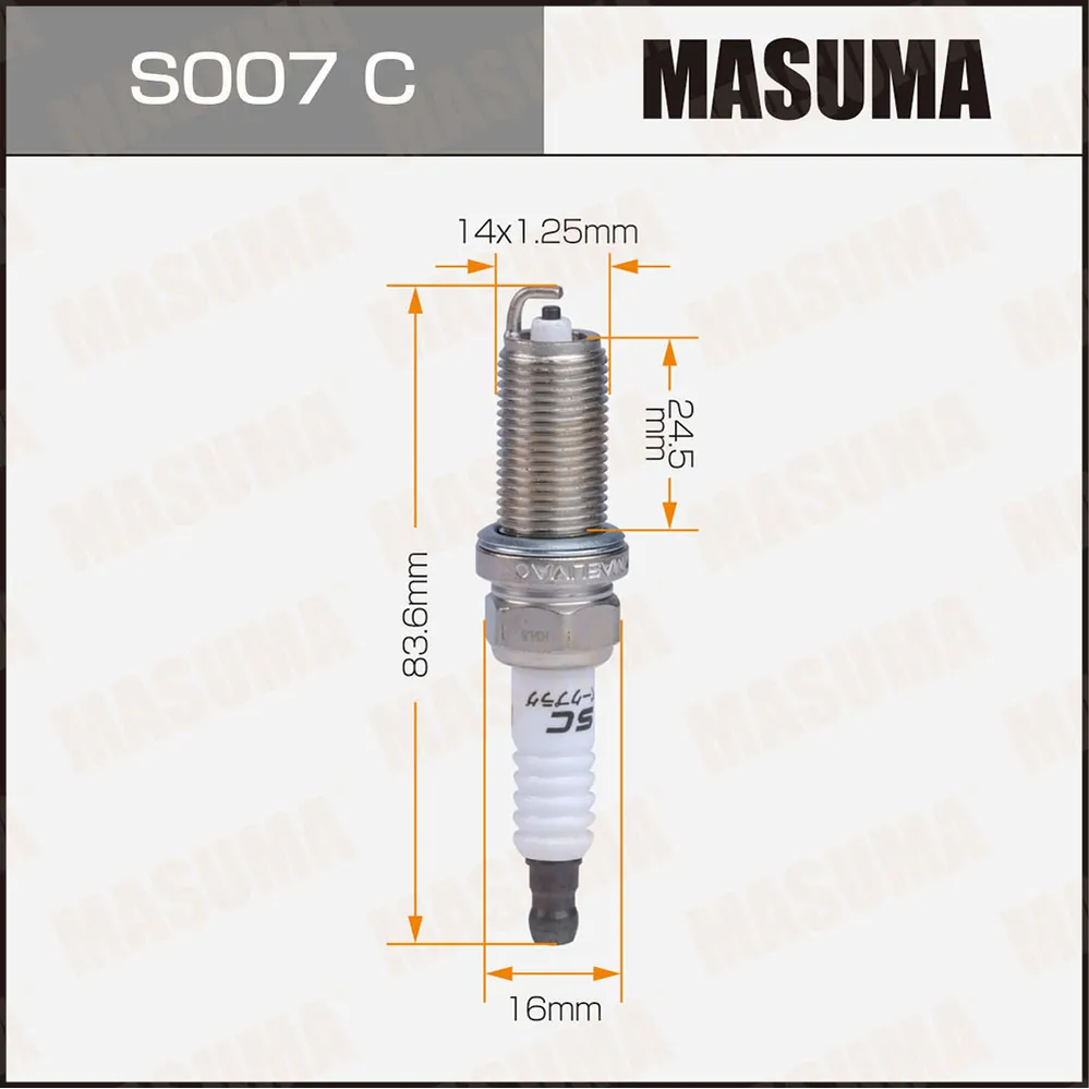 Свеча зажигания LFR5A-11 (6376) NISSAN Alm/Pri/XTr 02-> MASUMA S007C