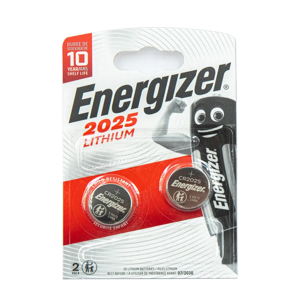 Батарейка литиевая Energizer Lithium CR2025 3V (2 шт) E301021503