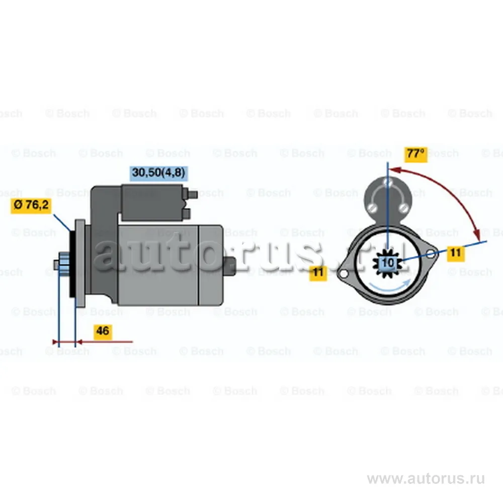 Стартер BOSCH 0 001 123 016