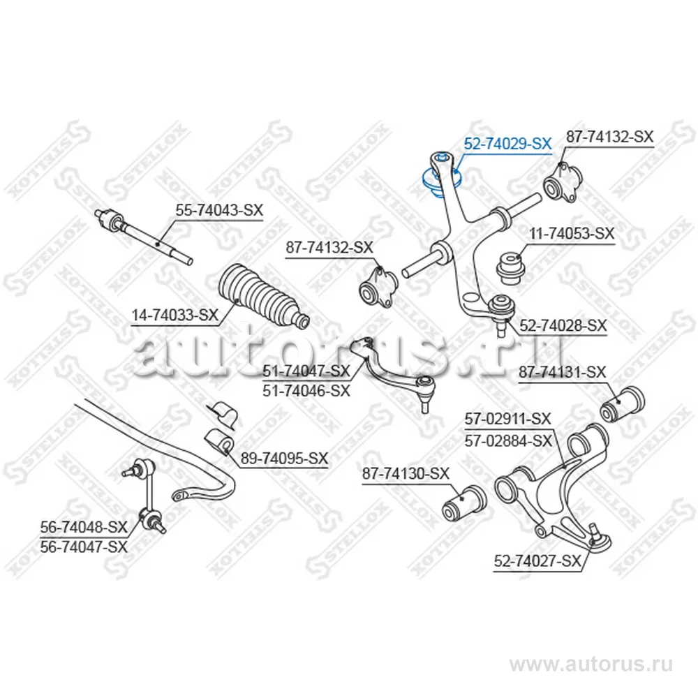 Опора шаровая верхняя под пружину Nissan Interstar all 02> STELLOX 5274029SX