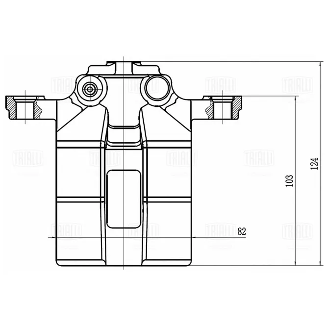 Суппорт торм. для а/м Nissan X-Trail T30 (01-) зад. лев. d=35мм TRIALLI CF 052107