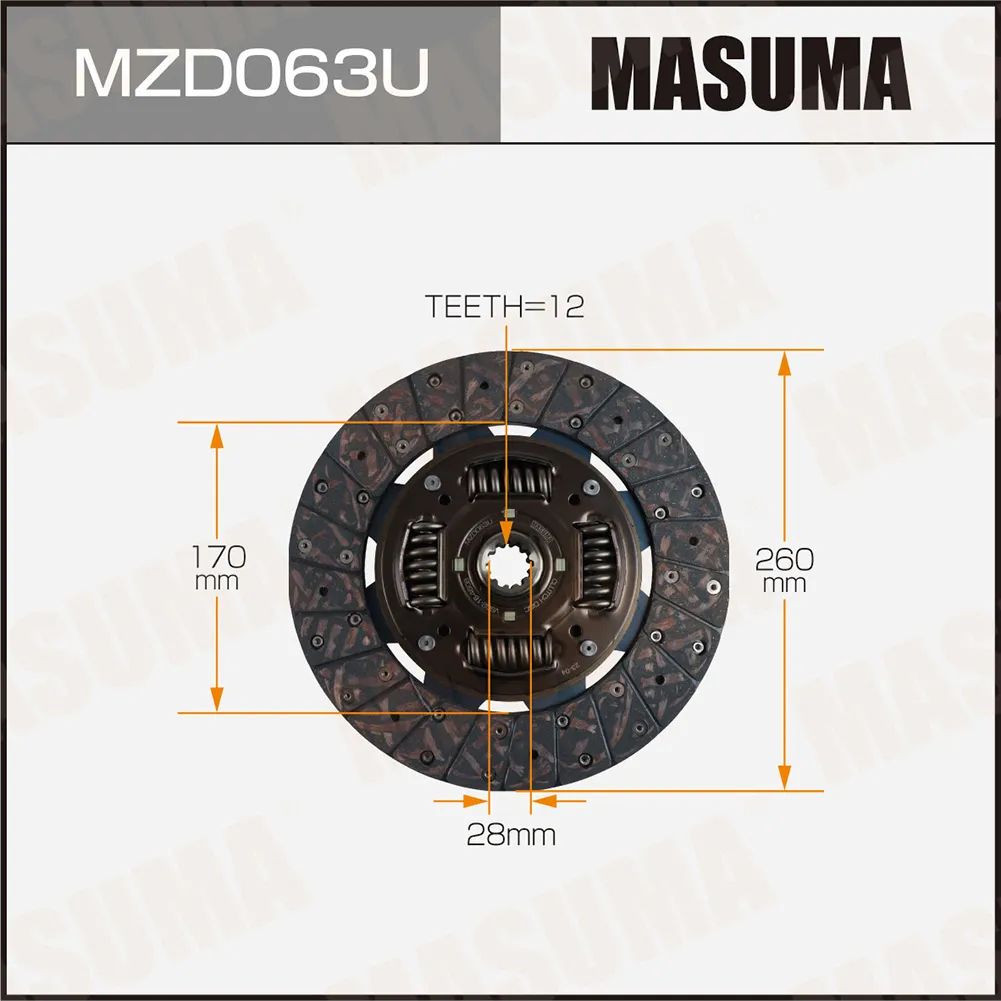Диск сцепления MAZDA TITAN MASUMA MZD063U