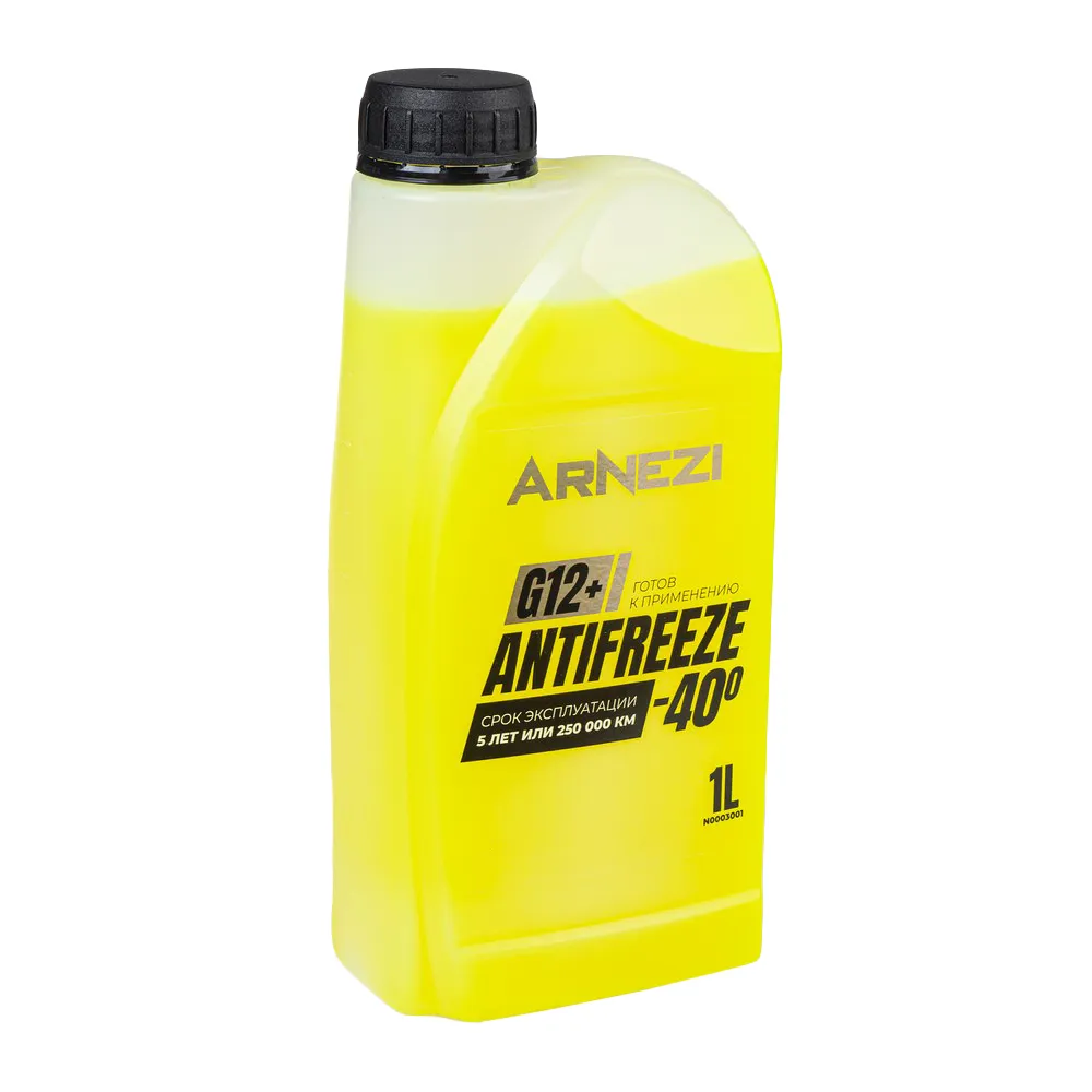 Антифриз ARNEZI Yellow G12+ готовый -40 желтый 1 л N0003001