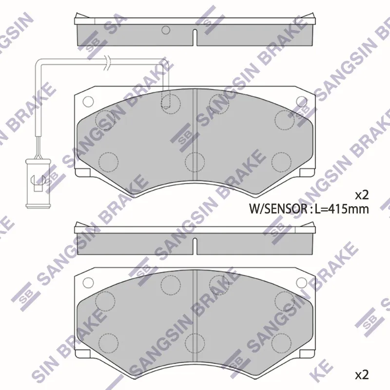 Колодки тормозные передние Iveco DAILY SANGSIN BRAKE SP4181