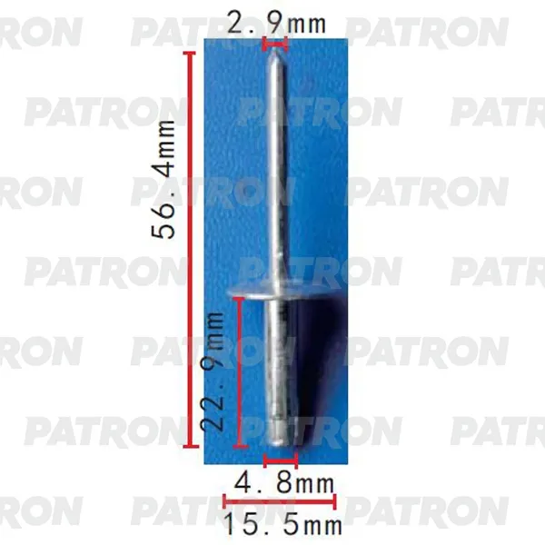 Заклепка металлическая Применяемость: Заклепка металл PATRON P372228
