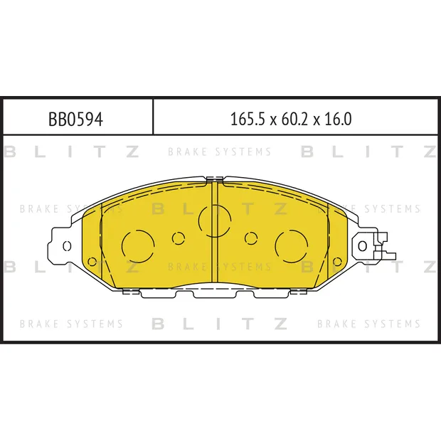 Колодки тормозные дисковые передние INFINITI JX/QX 12-> BLITZ BB0594