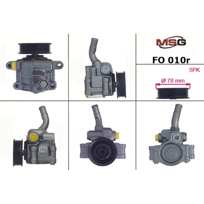 Насос гидроусилителя руля  восстановленный FORD FIESTA 2001-2009,FORD FUSION 2001-2009 Чугунок MSG FO010R